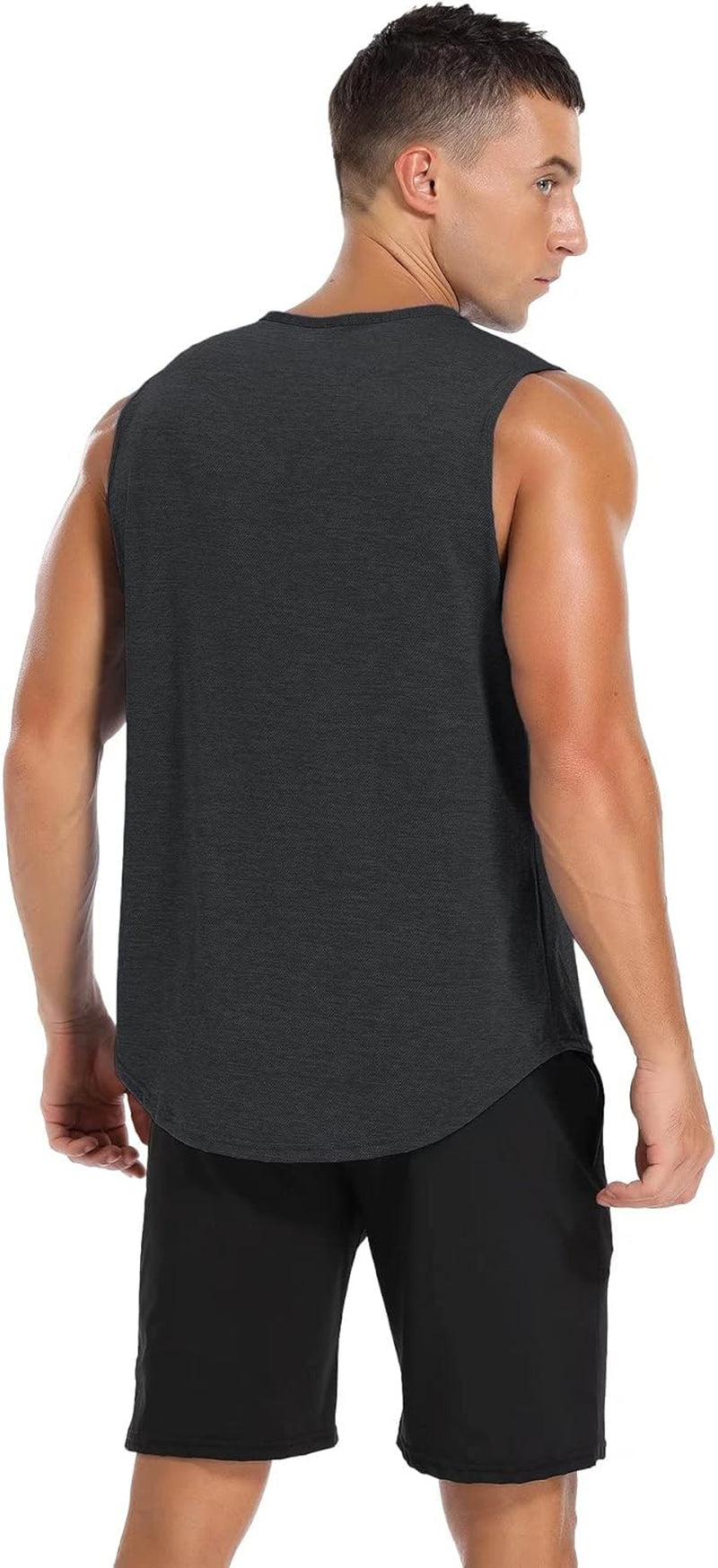 Men'S 3 Pack Workout Tank Tops Mesh Gym Sleeveless Dry Fit Bodybuilding Shirts Fitness Athletic Muscle Tee